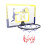 Mini Basketballkorb PC - Mini Gelb-Blau schwarzer Rahmen 1