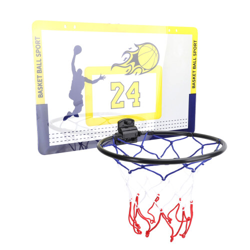 Mini Basketballkorb PC - Mini Gelb-Blau schwarzer Rahmen