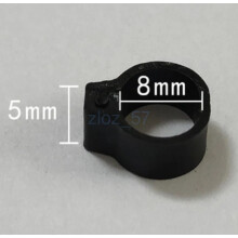 (Black) 100PCS Bird Rings Leg Band Finch Canary Poultry Chicks Clip Bands 8mm