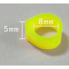 (Fluorescent Green) 100PCS Bird Rings Leg Band Finch Canary Poultry Chicks Clip Bands 8mm