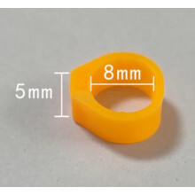 (Orange) 100PCS Bird Rings Leg Band Finch Canary Poultry Chicks Clip Bands 8mm