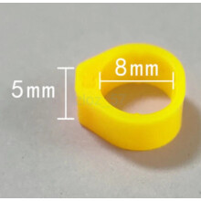 (Yellow) 100PCS Bird Rings Leg Band Finch Canary Poultry Chicks Clip Bands 8mm