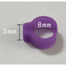 (Purple) 100PCS Bird Rings Leg Band Finch Canary Poultry Chicks Clip Bands 8mm