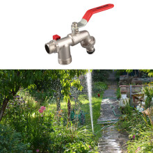 Doppelventil-Wasserhahn 1/2 Zoll-3/4 Zoll, Zinklegierung