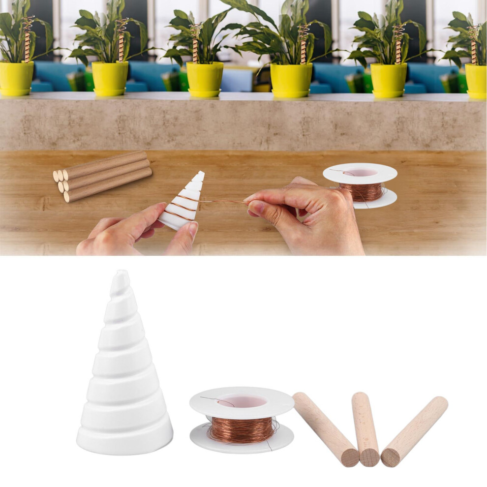 Electro Culture Gardening Copper Wire Stakes Fibonacci Coil Winding Jig For Electroculture Gardening Growing Garden Plants Vegetables 8401317260088