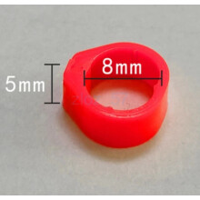 (Red) 100PCS Bird Rings Leg Band Finch Canary Poultry Chicks Clip Bands 8mm Hot