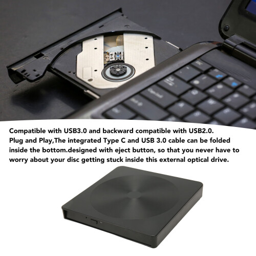 Externes DVD-Gehäuse USB-C 3.0 Slim 9,5/9 mm 2