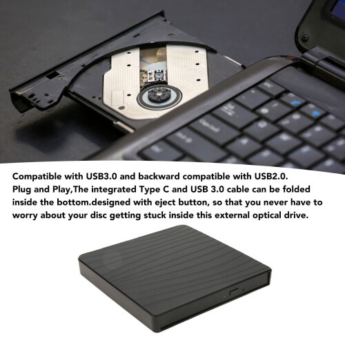 Externe DVD-Gehäuse 9,5/9 mm SATA Type-C USB 3.0 2