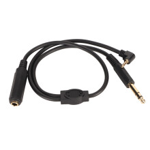 6,35 mm Stereo-Fmale zu 6,35 mm & 3,5 mm Male Audio-Splitter-Kabel, 0,5 m