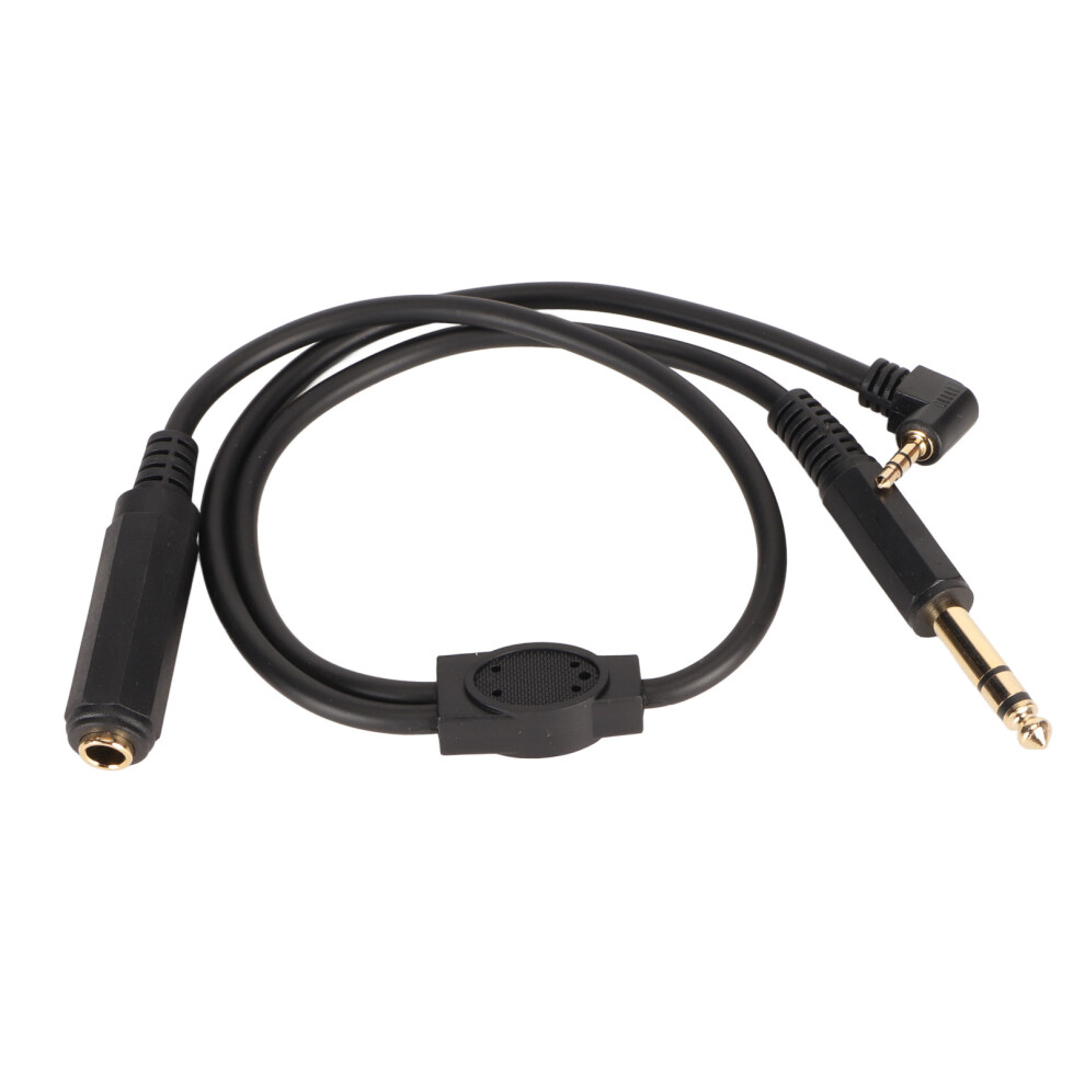 6.35Mm Stereo Y Splitter Cable 6.35Mm Stereo Female Jack To 6.35Mm Dual Channel Male And 3.5Mm Male Right Angle Plug Cable 8731317268945