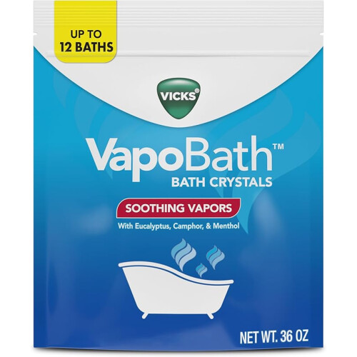 Vicks Vicks VapoBath, Bath Salts, Bath Bomb, Non-Medicated Bath Crystals