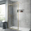 1000mm Full Outer Frame Wetroom Screen - Brushed Brass - V-WETFRBB1810 1
