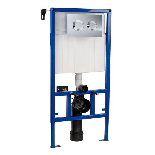 Dual Flush Concealed Cistern Frame with Round Plate-VXTY007R
