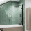 Square Hinged Fluted Bath Screen - 8mm - V-NSSQ7FLBP 1