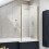 Square Bath Screen With Fixed Return - V-NSBS28 1
