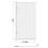 Square Hinged Fluted Bath Screen - 8mm - V-NSSQ7FL 2