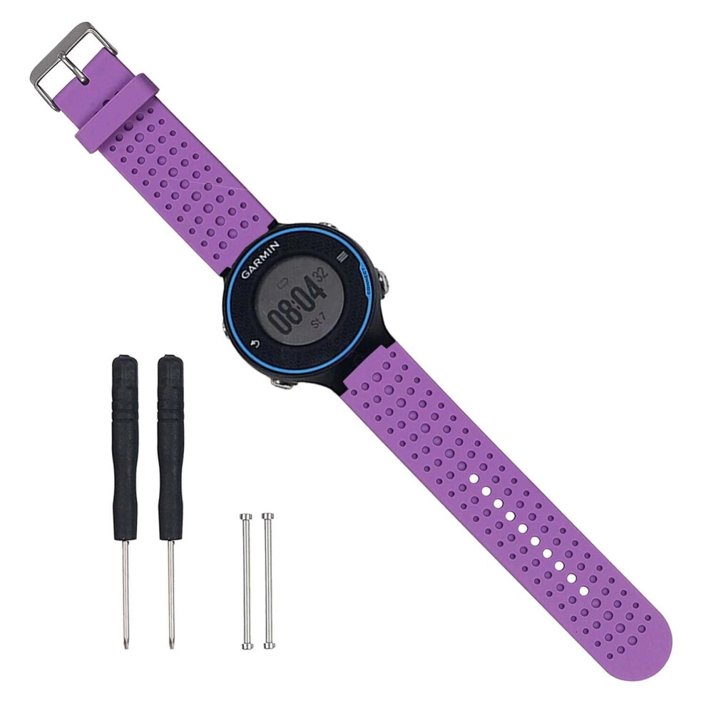 (Purple) Rubber Watch Band Strap For Garmin Forerunner 220/230/235/620/630/735Xt Hot Purple 6963793866939