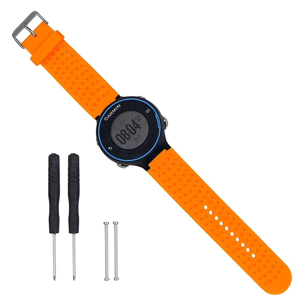 (Orange) Rubber Watch Band Strap For Garmin Forerunner 220/230/235/620/630/735Xt Hot Orange 6963793866922