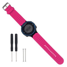 (Fuchsia) Rubber Watch Band Strap for Garmin Forerunner 220/230/235/620/630/735xt Hot