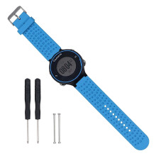 (Blue) Rubber Watch Band Strap for Garmin Forerunner 220/230/235/620/630/735xt Hot