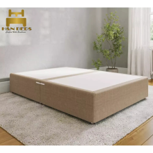 (Steel Plush, 5ft King(No Drawers)) Divan Bed Base Upholstered Plush Velvet