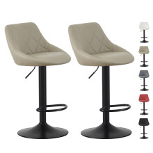(BROWN) Set of 2 Height Adjustable Kitchen Bar Stool Breakfast Chairs with Footrest Stanley