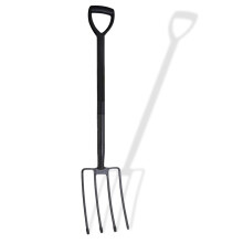 Heavy Duty Garden Digging Fork Long Handle Carbon Steel Head Fork