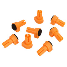 8 Stück Werkbankstifte 19 mm orange/schwarz