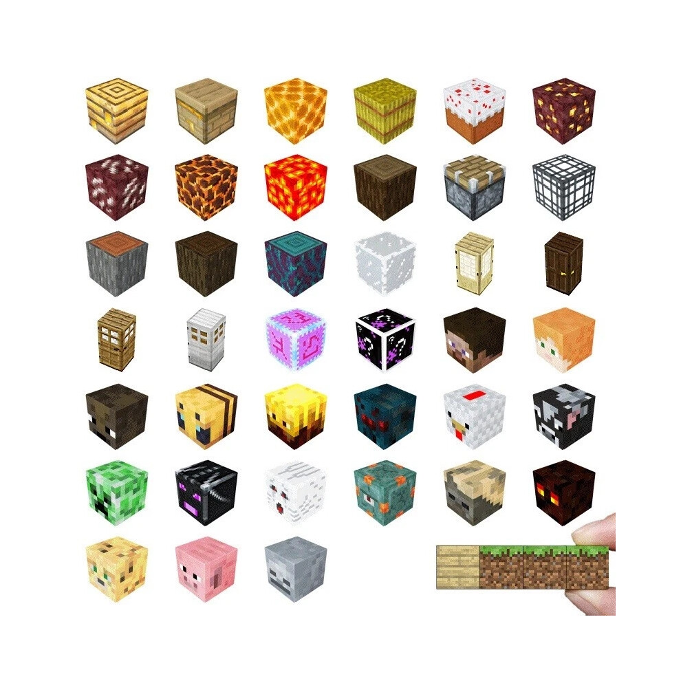200-Piece Minecraft Magnetic Building Blocks Set - Educational STEM Toy ...