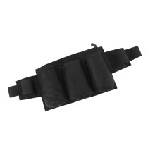 Garden Tool Belt 6 Pockets 2 Straps Waterproof Oxford Fabric Adjustable Gardening Tool Pouch for Family Camping Outdoor Black