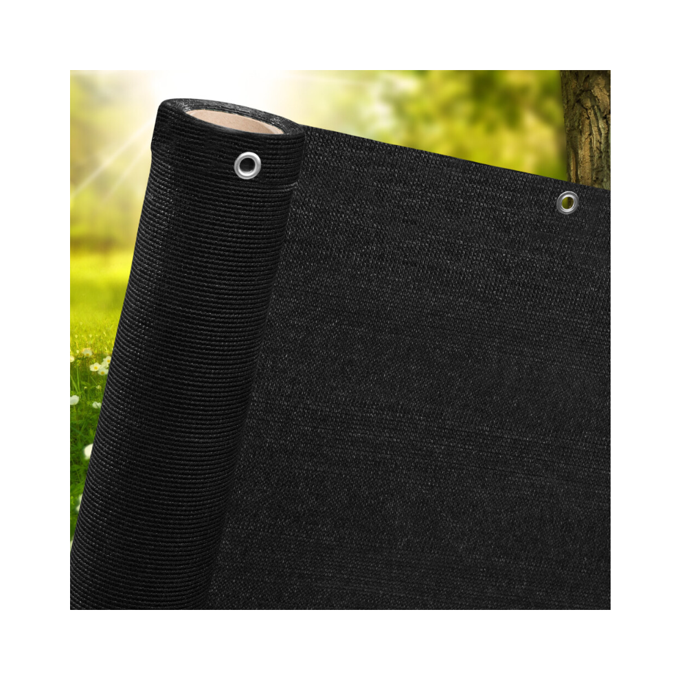 (Black, 2m x 10m) 220gsm Garden Privacy Screen Netting Fence Balcony Pergola Shade Windbreak Net