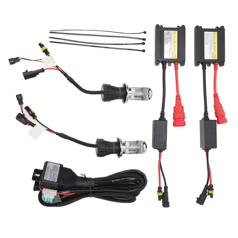 Xenon Headlights 5500Lm H4 Xenon Bulb 55W Hid Xenon Bulb Kit For All Dc12v Cars 6000K White 8151317430140