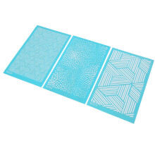 3pcs Silk Screen Stencils for Polymer Clay Reusable DIY Silk Screens for Paper Cards T Shirts Canvas Glasses 209 213 222