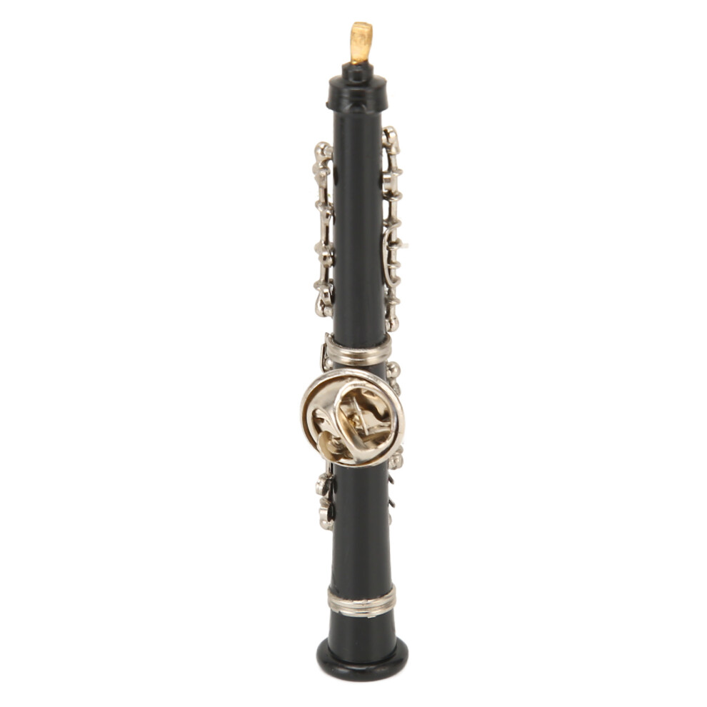 Miniature Oboe Brooch for Music Lover Exquisite Rust Protection Miniature Oboe Model Musical Brooch for Music Festival