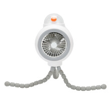 Portable Stroller Fan with Flexible Tripod Clip for Baby Rechargeable Fan 4 Modes 120 Degrees Rotation for Baby Carriage Outdoor Sports Cam
