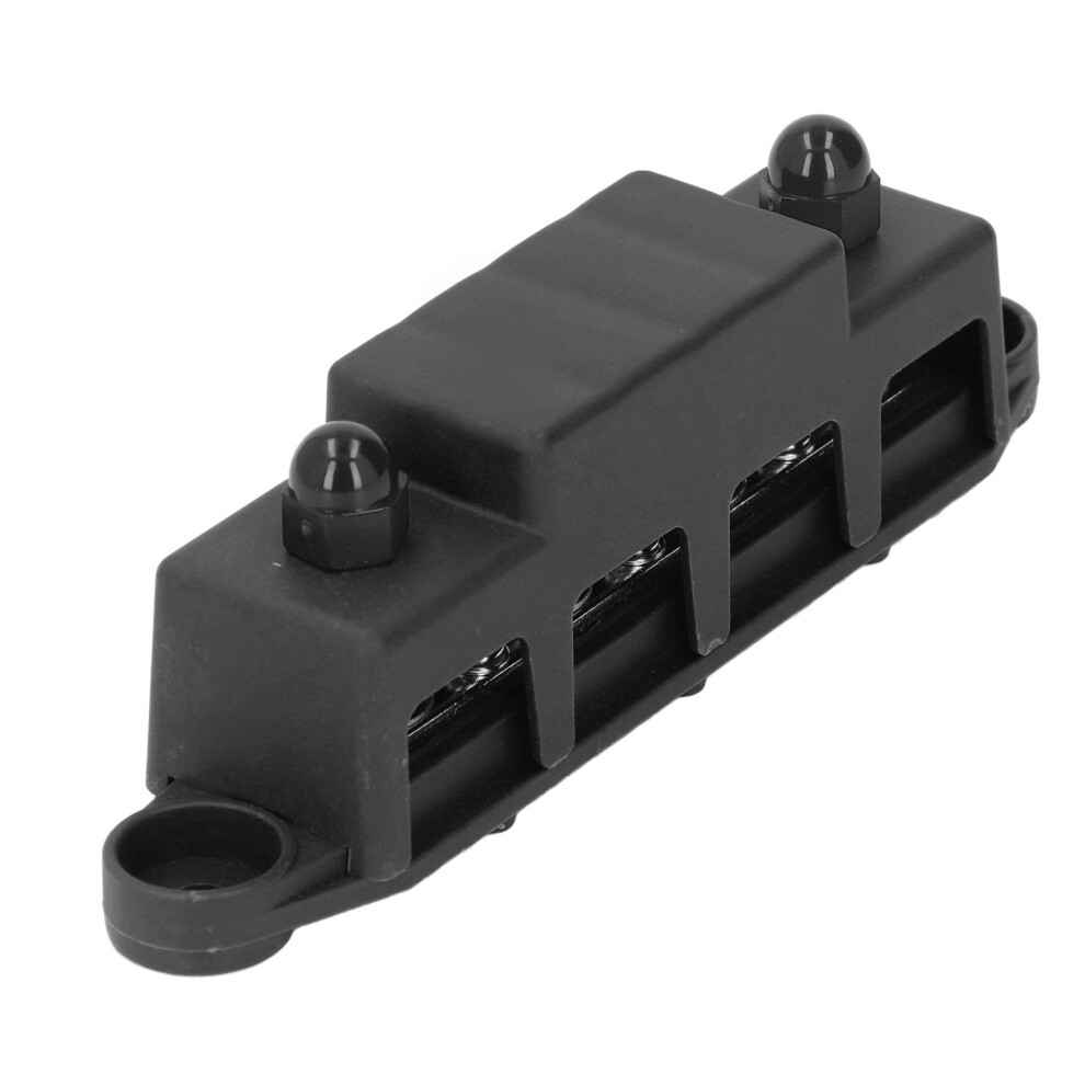 4 Stud M8 Bus Bar Heavy Duty Module Power Distribution Block Busbar Box For Rv Yacht 48Vdc 250A Black 7641317531400