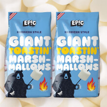 Epic Snax Giant American Toastin' Marshmallows – 500g (Pack of 2) | BBQ & S'mores Must-Have!