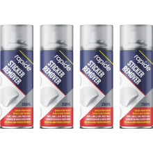 4 x 250ml Sticker Gum Goo Remover Spray Can Label Tags Strong Adhesive