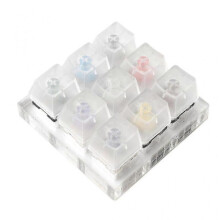 9-key Cherry Mx Switch Tester Kit Kaihua Box with Acrylic Blank Base Keycaps Xinda