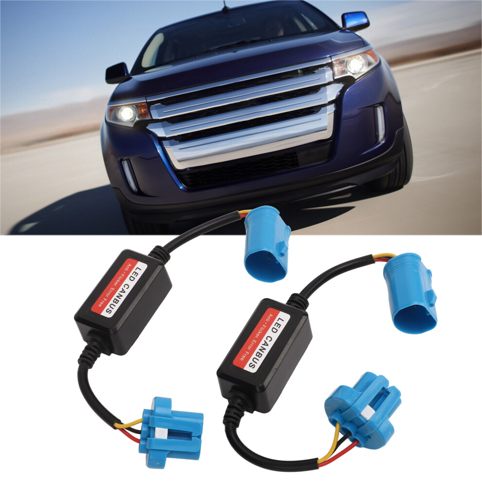 2Pcs Head Decoder 9007 Hb5 Plug 12V Dc Error Anti Flicker Resistor Canceller For Led Head Or Fog Light 8301317614037