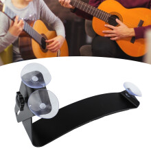 Schwarzer Aluminum-Gitarrenständer mit Gummiazuttasche, 24x14cm