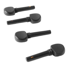 4 Stück schwarze Massivholz-violinmechaniken Ersatz, feines Erscheinungsbild M00590
