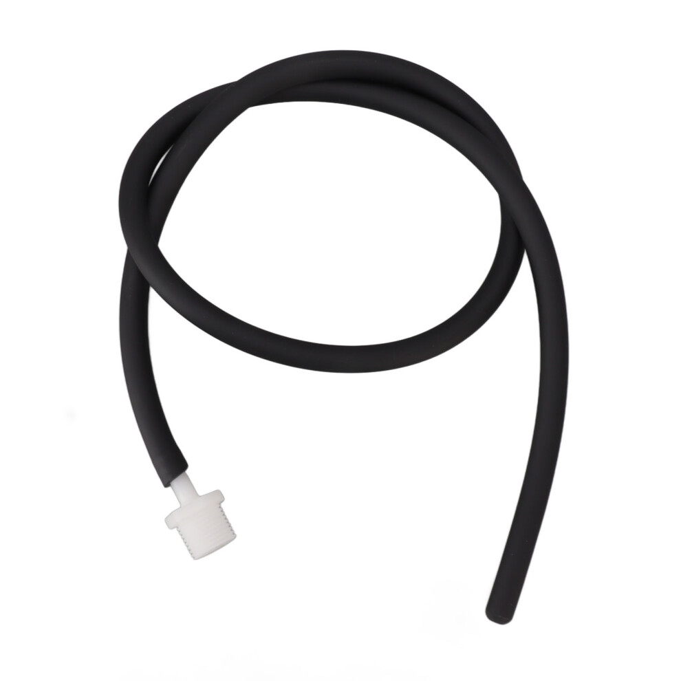 Enema Kit Portable Reusable Silicone Shower Enema Tube for Cleaning Anal Colon and Vagina Black 100cm/39.4in