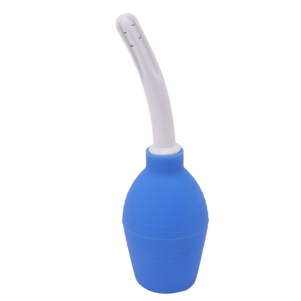 Blue Enema Bulb Kit Silicone Reusable Anal Douche Vaginal Cleaner For Women And Men Hygienic 310Ml