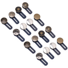 16 Stück elastische Knopfverlängerungen für Hosen und Hemden, 3,5 cm