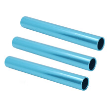 3PCS Competition Relay Baton Bright Color Hollow Carved Aluminum Alloy Relay Baton Track for Training Competition Blue