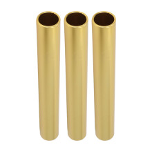 3PCS Competition Relay Baton Bright Color Hollow Carved Aluminum Alloy Relay Baton Track for Training Competition Yellow