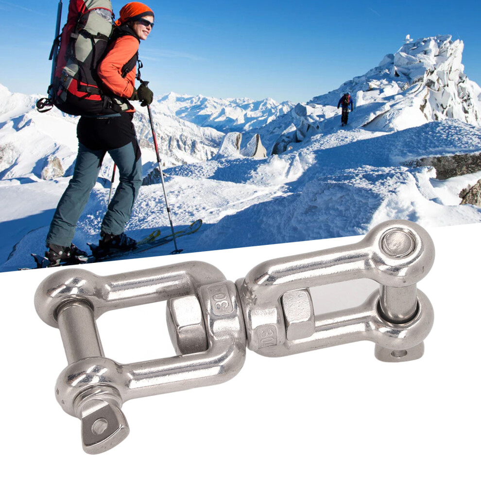 304 Stainless Steel Double Jaw Shackle Rustproof Universal Jaw Anchor Connector For Hardware Lifting Connection 12Mm / 0.5In 4901317618062