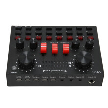 Bluetooth Live Soundkarte V8S, 8 Modi, 16 Effekte, Schwarz