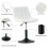 MCC (CREAM) Dressing Table Chair Height Adjustable Vanity Stool Drake 6